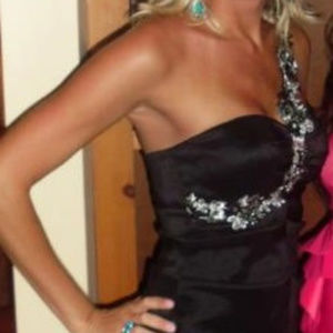 Jeweled Black Cocktail Dress